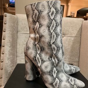 Snake Mid Calf Bootie